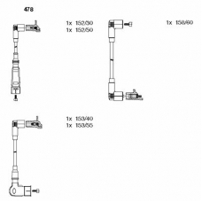 478 BREMI Комплект проводов зажигания