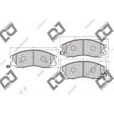 BP1132 DJ PARTS Комплект тормозных колодок, дисковый тормоз