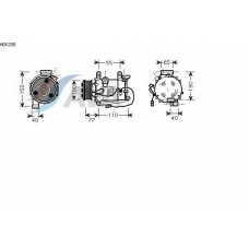 HDK208 AVA Компрессор, кондиционер