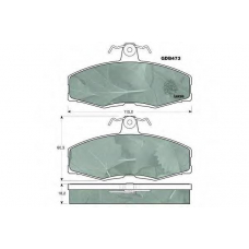 GDB473 TRW Комплект тормозных колодок, дисковый тормоз
