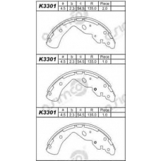 K3301 ASIMCO Комплект тормозных колодок