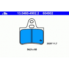 13.0460-4902.2 ATE Колодки тормозные