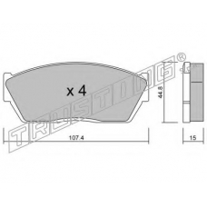 056.0 TRUSTING Комплект тормозных колодок, дисковый тормоз