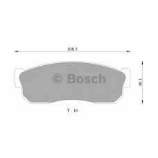 0 986 AB9 241 BOSCH Комплект тормозных колодок, дисковый тормоз