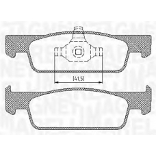 363916060717 MAGNETI MARELLI Комплект тормозных колодок, дисковый тормоз