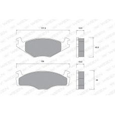 151-1011 WEEN Комплект тормозных колодок, дисковый тормоз