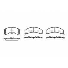 0559.00 REMSA Комплект тормозных колодок, дисковый тормоз