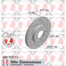 600.1597.52 ZIMMERMANN Тормозной диск