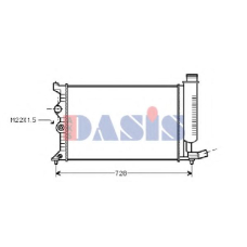 160016N AKS DASIS Радиатор, охлаждение двигателя