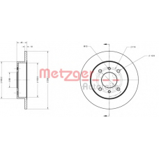 6110139 METZGER Тормозной диск