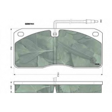 GDB761 TRW Комплект тормозных колодок, дисковый тормоз