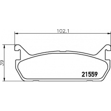 8DB 355 016-601 HELLA Комплект тормозных колодок, дисковый тормоз