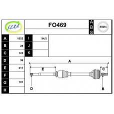 FO469 SERA Приводной вал