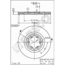 BS 8071 BRECO Тормозной диск