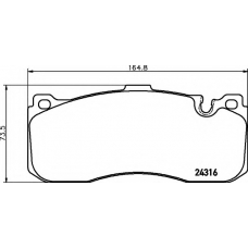 8DB 355 014-041 HELLA Комплект тормозных колодок, дисковый тормоз