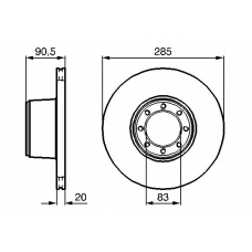 0 986 478 761 BOSCH Тормозной диск