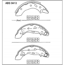 ABS0413 Allied Nippon Колодки барабанные