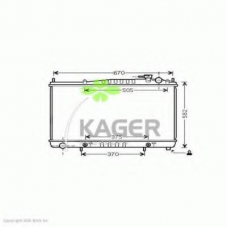 31-2851 KAGER Радиатор, охлаждение двигателя