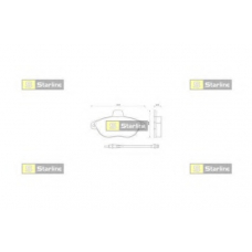 BD S082P STARLINE Комплект тормозных колодок, дисковый тормоз