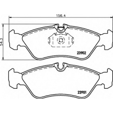 8DB 355 014-401 HELLA Комплект тормозных колодок, дисковый тормоз