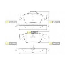 BD S353 STARLINE Комплект тормозных колодок, дисковый тормоз