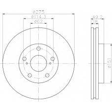 8DD 355 104-931 HELLA PAGID Тормозной диск