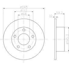 8DD 355 100-521 HELLA PAGID Тормозной диск