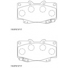 KD2206 ASIMCO Комплект тормозных колодок, дисковый тормоз