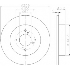 MDC2267 MINTEX Тормозной диск