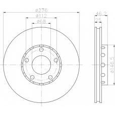 8DD 355 101-361 HELLA PAGID Тормозной диск