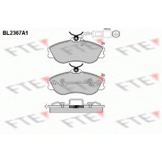 BL2367A1 FTE Комплект тормозных колодок, дисковый тормоз