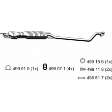 052214 ERNST Средний глушитель выхлопных газов