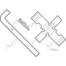 KIT287 APEC Комплектующие, тормозные колодки