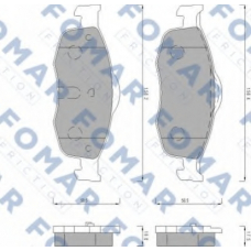 FO 491681 FOMAR ROULUNDS Комплект тормозных колодок, дисковый тормоз