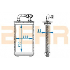 9101250 BEHR Heater core