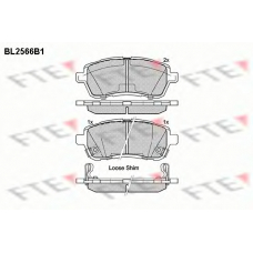 BL2566B1 FTE Комплект тормозных колодок, дисковый тормоз