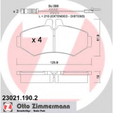 23021.190.2 ZIMMERMANN Комплект тормозных колодок, дисковый тормоз