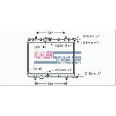 5500221 KUHLER SCHNEIDER Радиатор, охлаждение двигател