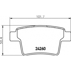 2426006 TEXTAR Комплект тормозных колодок, дисковый тормоз