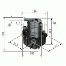 0 450 907 015 BOSCH Топливный фильтр