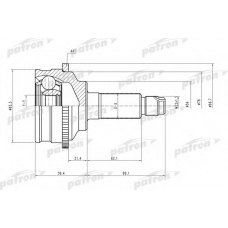 PCV2072 PATRON Шарнирный комплект, приводной вал