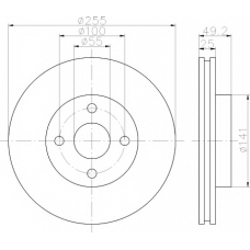 MDC2560 MINTEX Тормозной диск