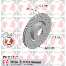 110.2207.52 ZIMMERMANN Тормозной диск