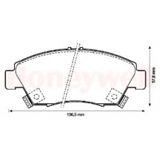 572340B BENDIX Комплект тормозных колодок, дисковый тормоз