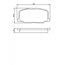 0 986 493 720 BOSCH Комплект тормозных колодок, дисковый тормоз