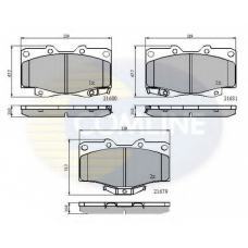 CBP3333 COMLINE Комплект тормозных колодок, дисковый тормоз