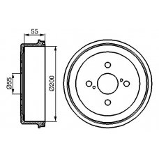 0 986 477 090 BOSCH Тормозной барабан