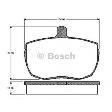 0 986 TB2 489 BOSCH Комплект тормозных колодок, дисковый тормоз