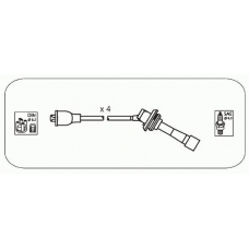 JP174 JANMOR Комплект проводов зажигания