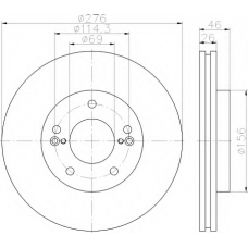 8DD 355 115-091 HELLA Тормозной диск